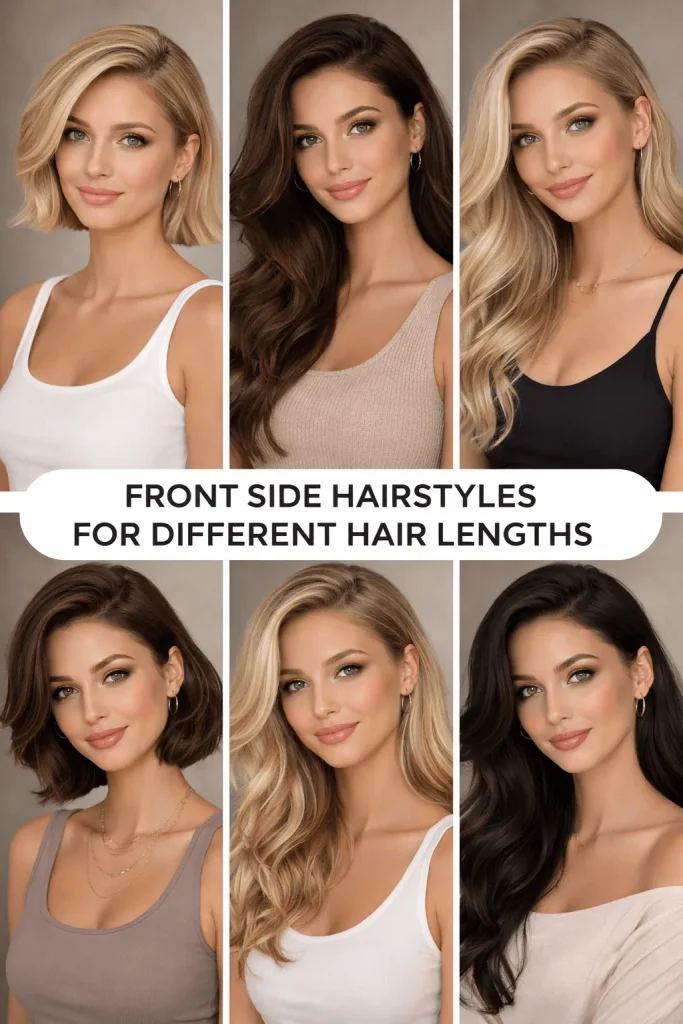 Front Side Hairstyles for Different Hair Lengths