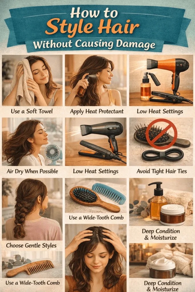 How to Style Hair Without Causing Damage