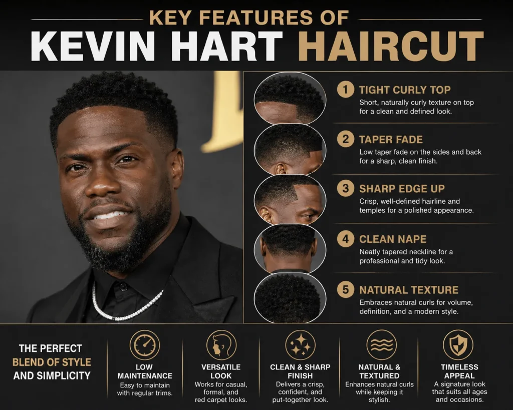 Key Features of Kevin Hart Haircut
