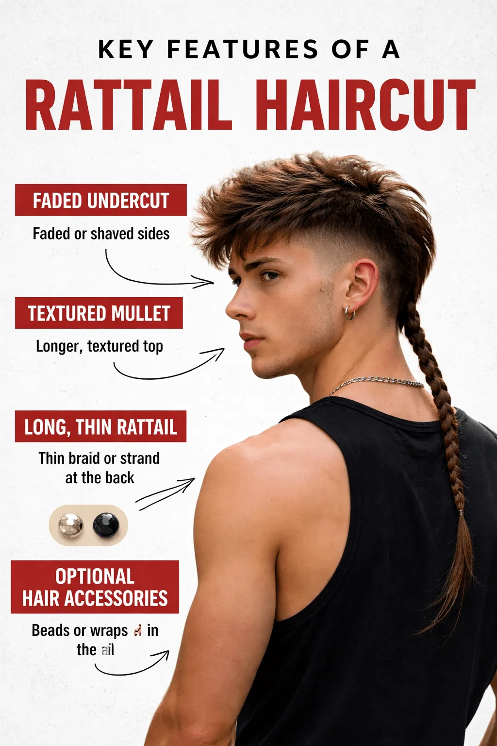 Key Features of a Rattail Haircut
