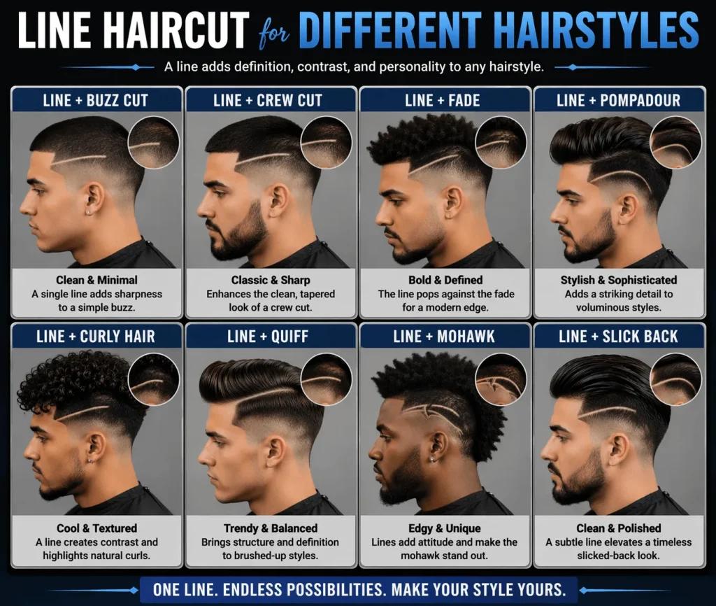 Line Haircut for Different Hairstyles