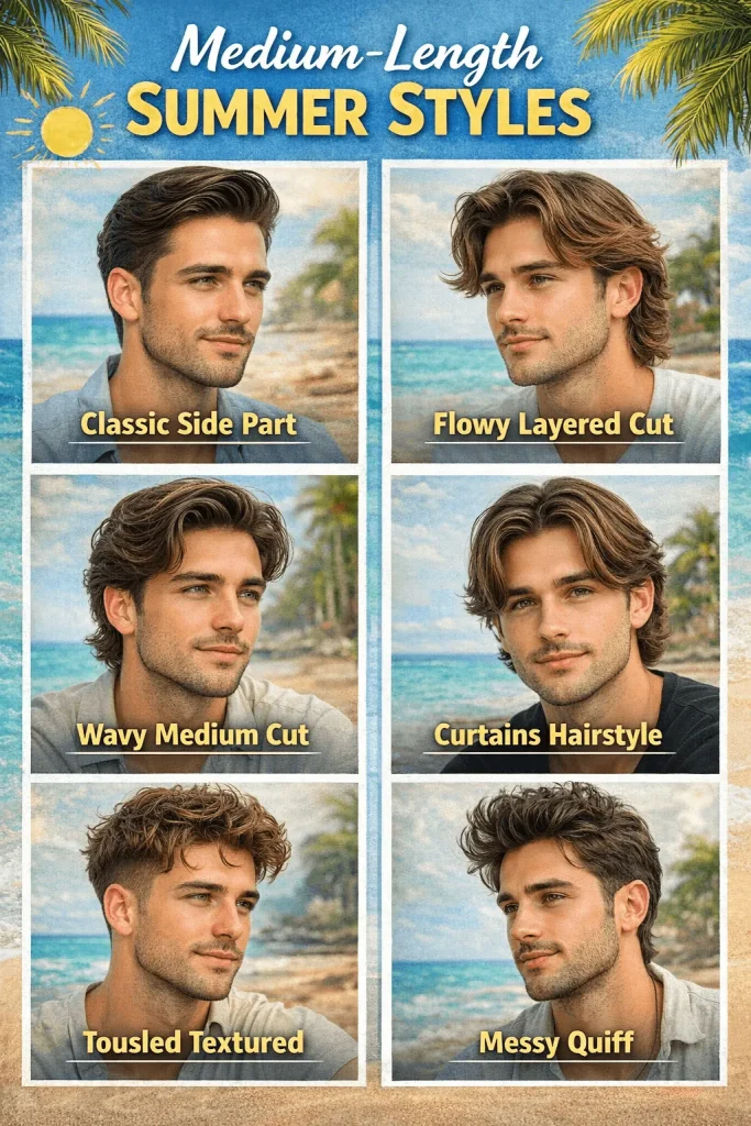 Medium-length summer hairstyles for men