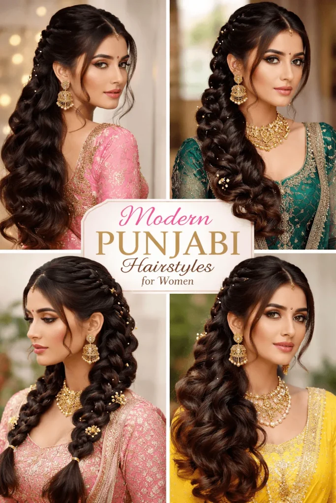 Modern Punjabi Hairstyles for Women