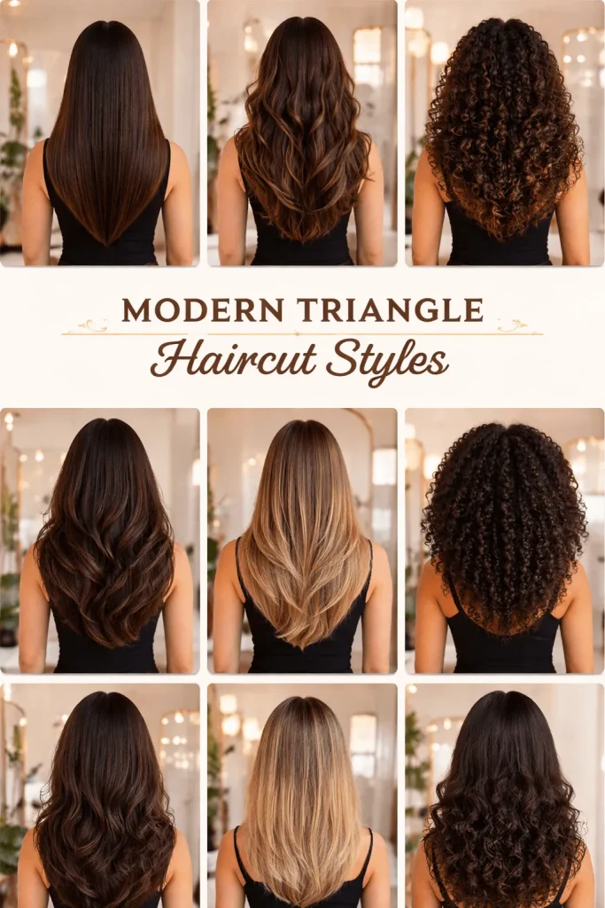 Modern Triangle Haircut Style