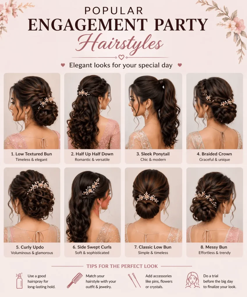 Popular Engagement Party Hairstyles