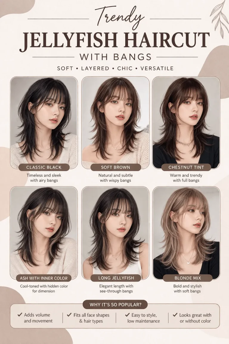 Popular Jellyfish Haircut with Bang