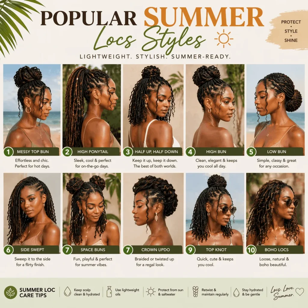 Popular Summer Locs Styles