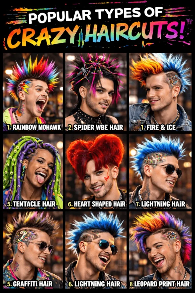 Popular Types of Crazy Haircuts