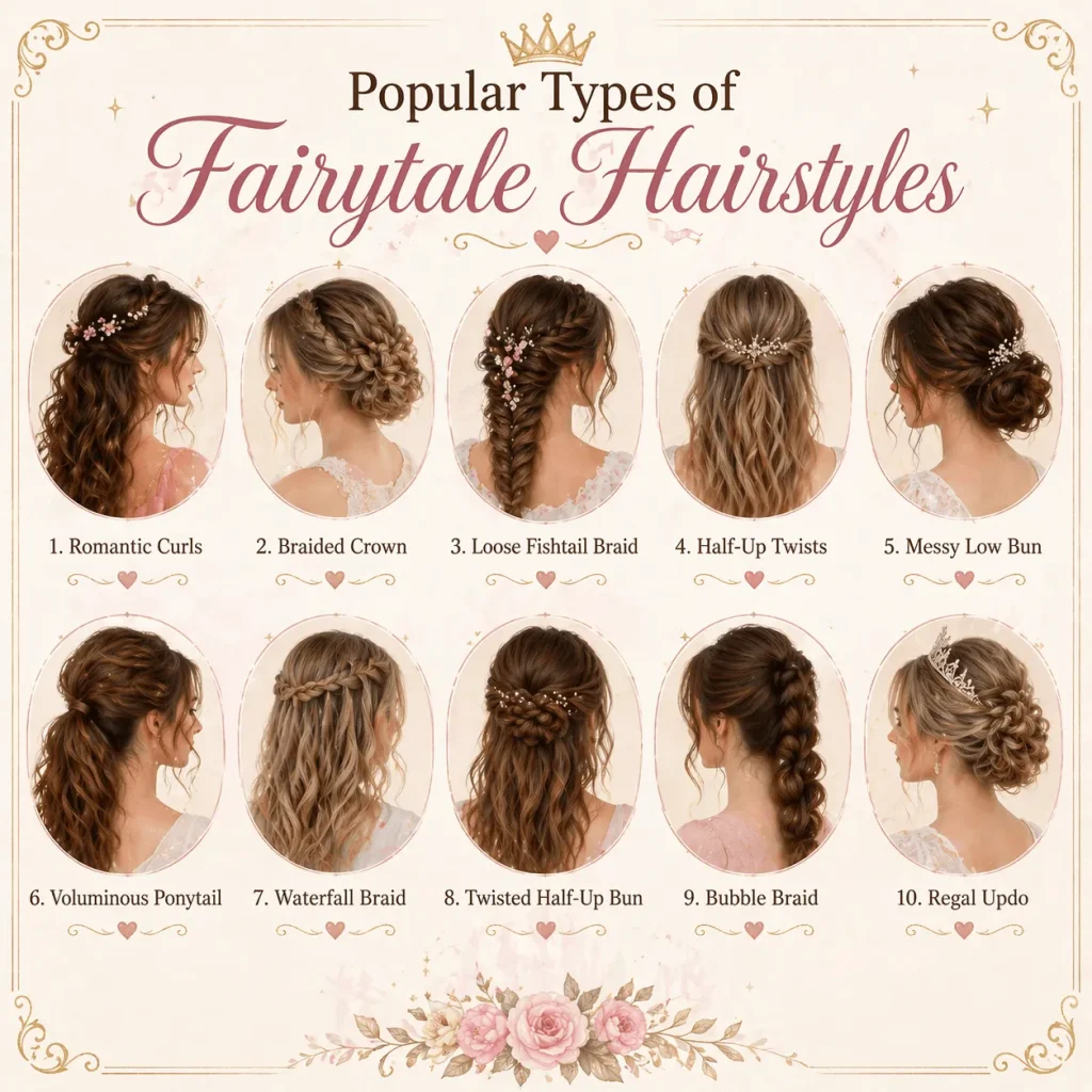 Popular Types of Fairytale Hairstyles
