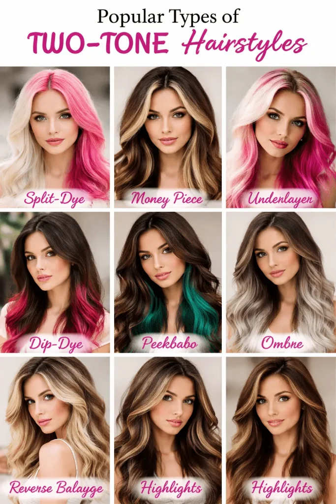 Popular Types of Two-Tone Hairstyles