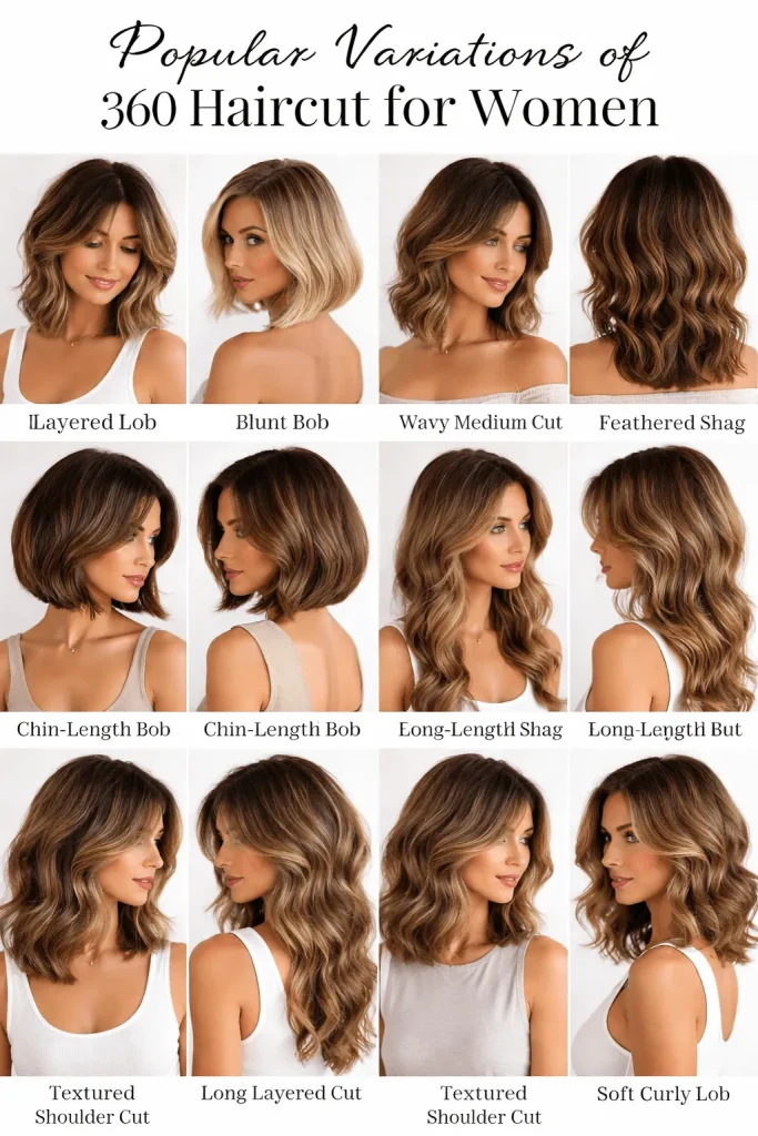 Popular Variations of 360 Haircut for Women