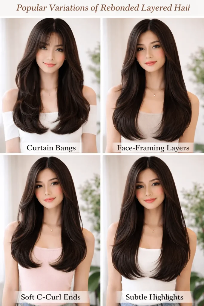 Rebonded Layered Hair