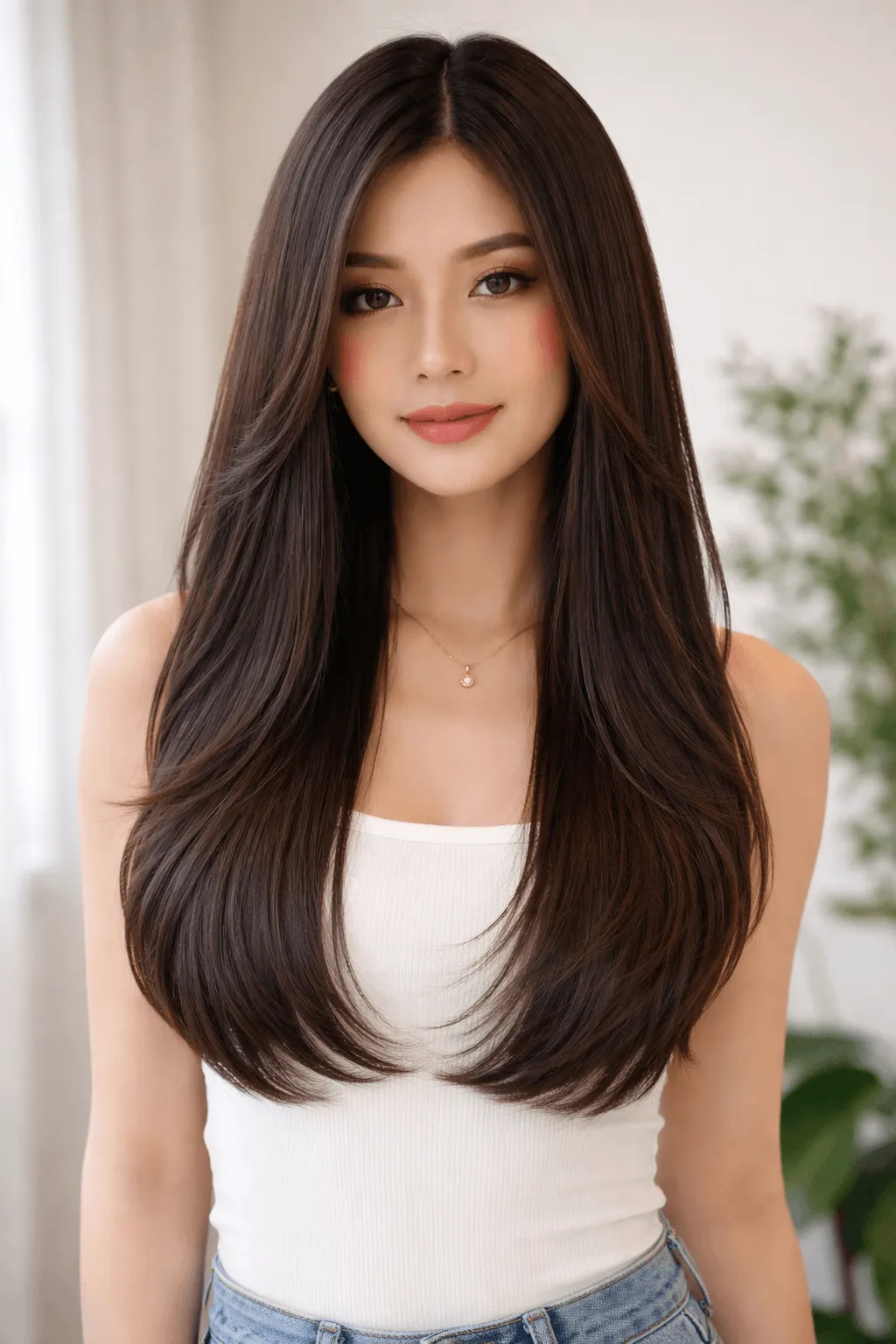 Rebonded Layered Hair