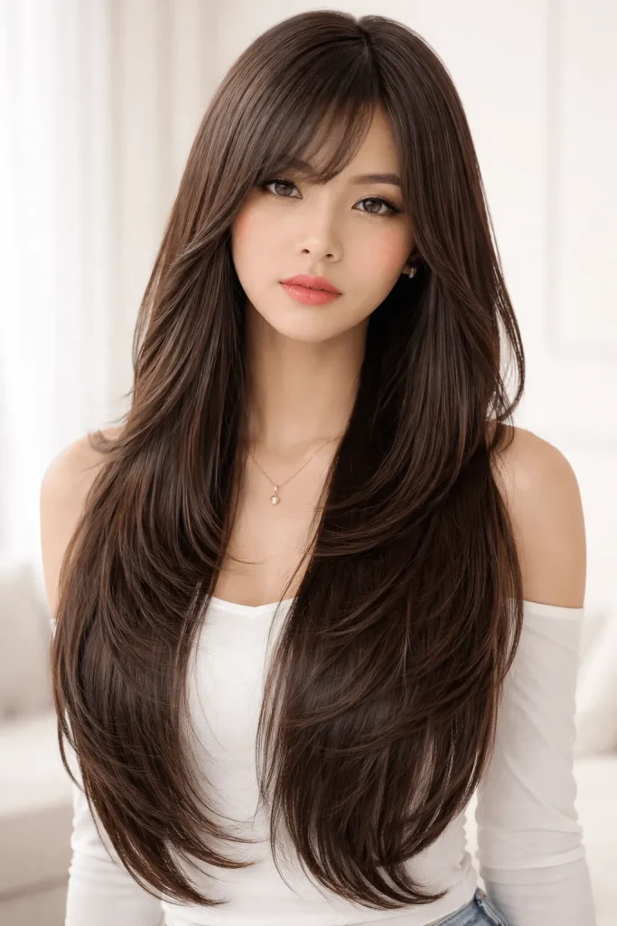 Rebonded Layered Haircut