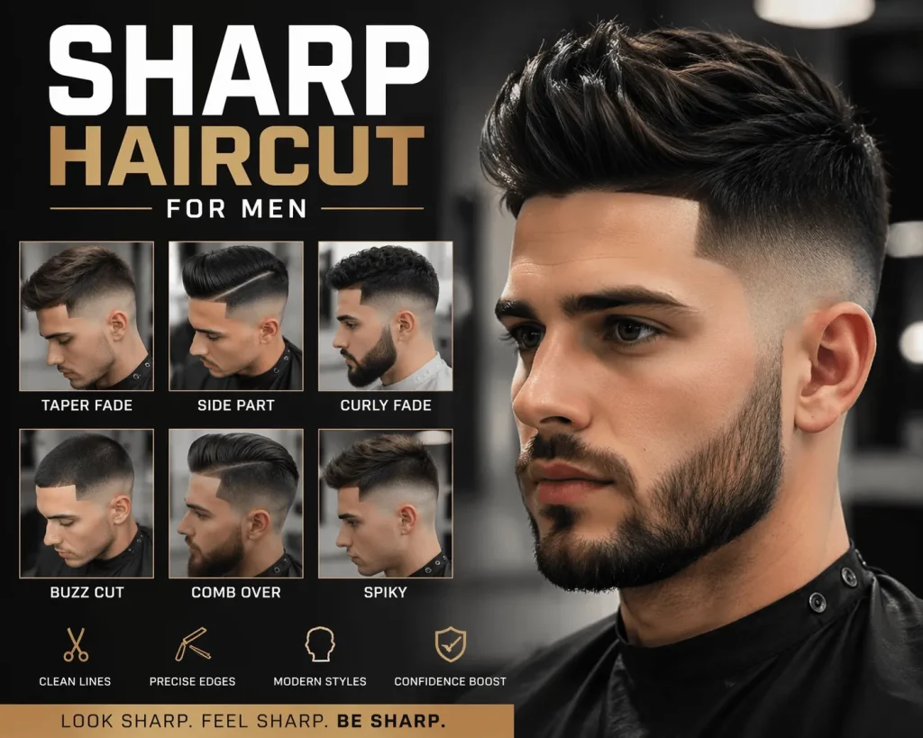 Sharp Haircut for men