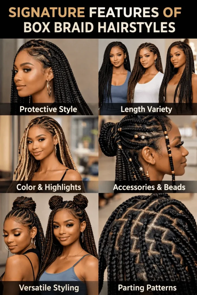 Signature Features of Box Braid Hairstyles