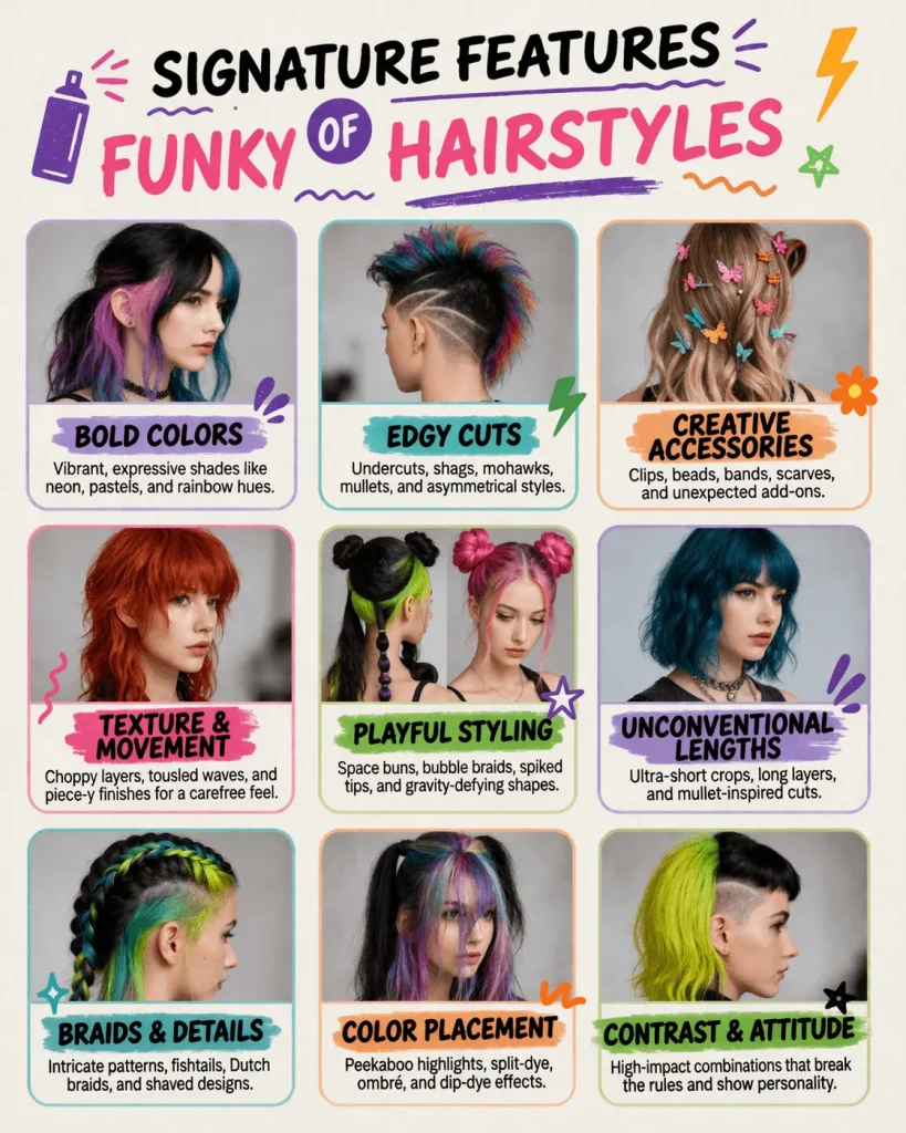 Signature Features of Funky Hairstyles