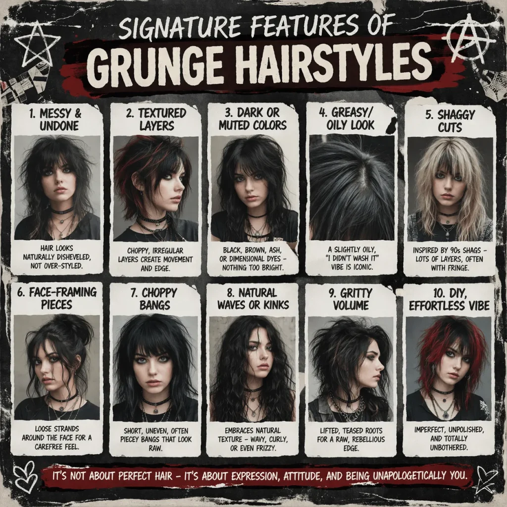 Signature Features of Grunge Hairstyles