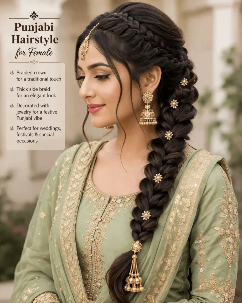 Tradional Punjabi hairstyle