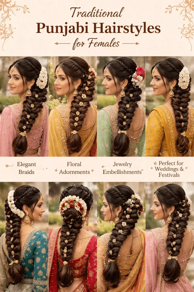 Traditional Punjabi Hairstyles for Females