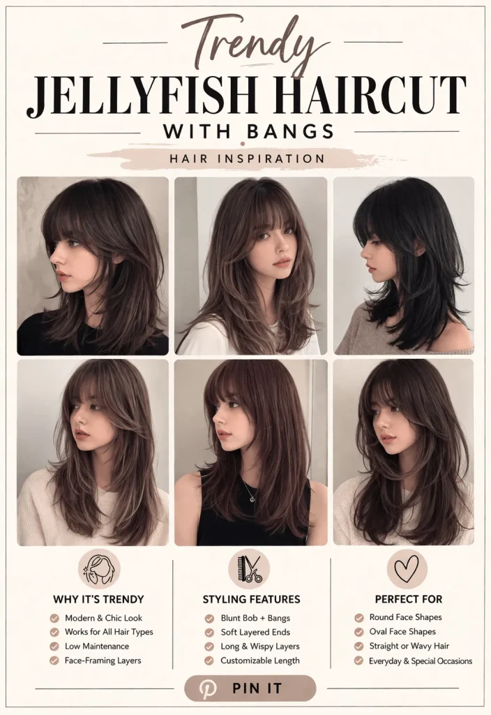 Trendy Jellyfish Haircut with Bangs