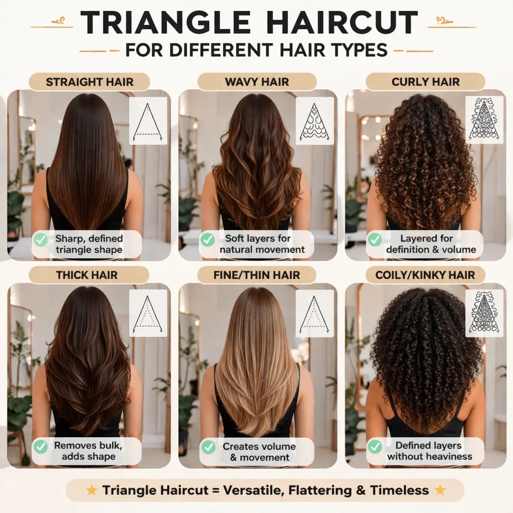 Triangle Haircut for Different Hair Types