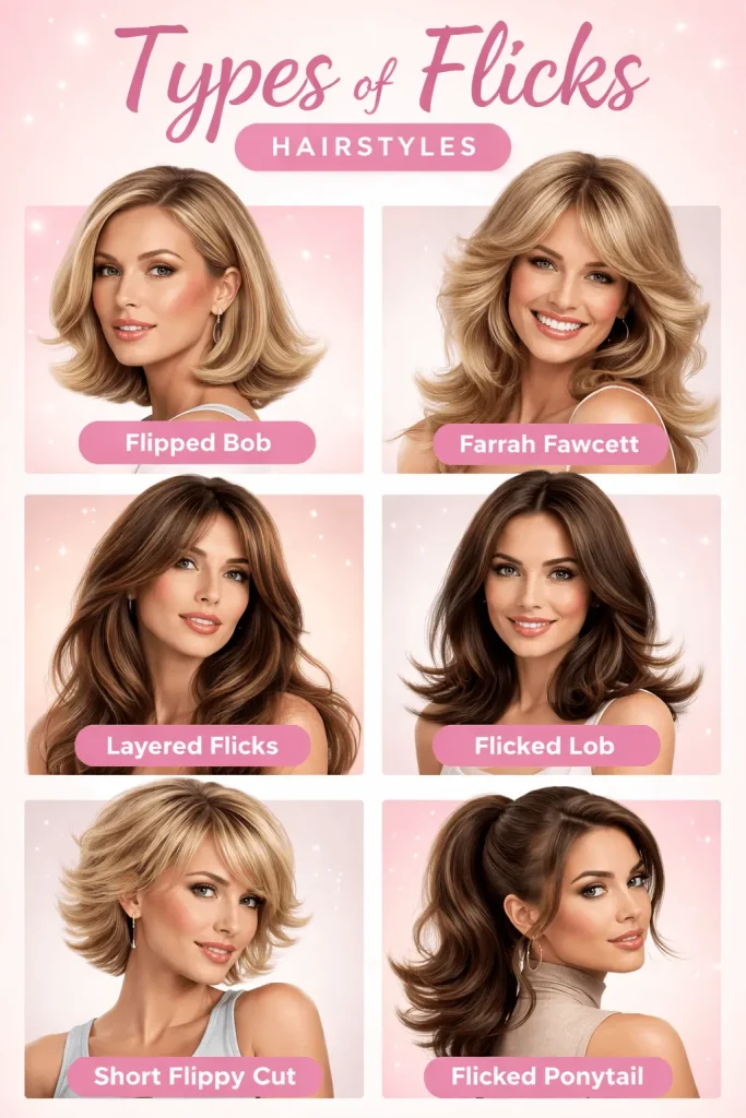 Types of Flicks Hairstyle