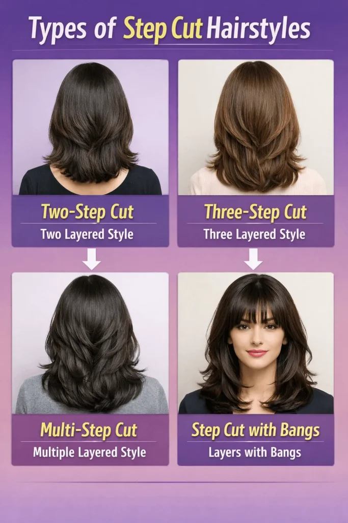 Types of Step Cut Hairstyles