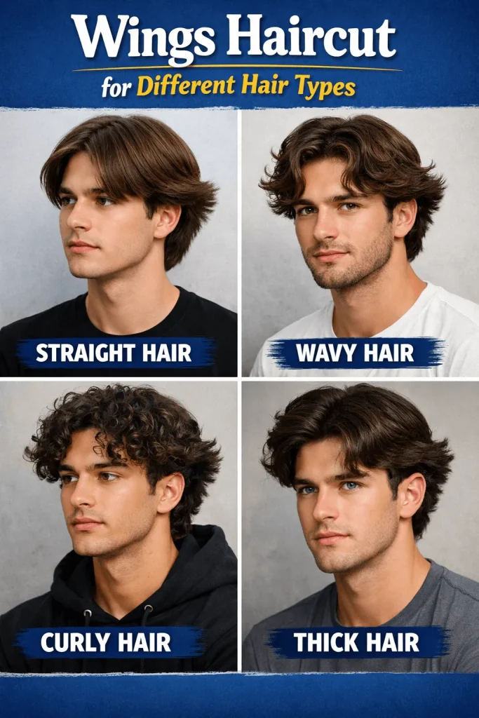 Wings Haircut for Different Hair Types