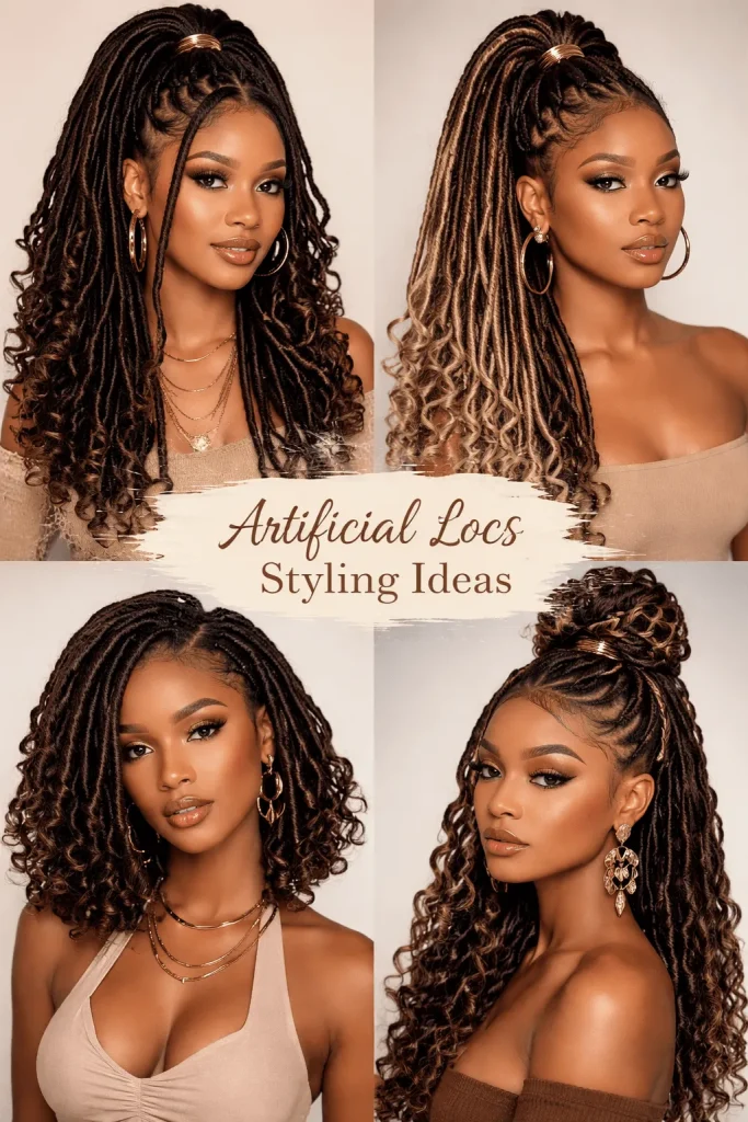 artificial locs styling