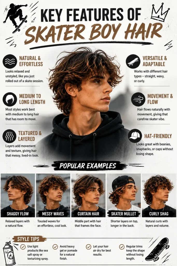 Key Features of Skater Boy Hair